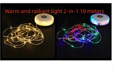 7-Color Rechargeable Camping Lantern & 8m Fairy Lights